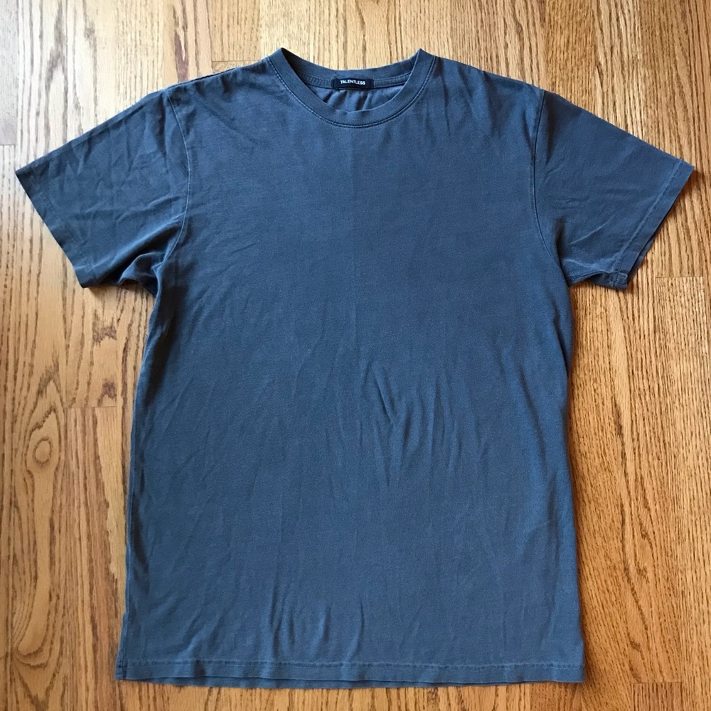 Talentless Men’s Short Sleeve Cotton Tee Shirt - Gray - Medium